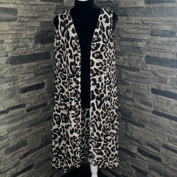 Leopard Vest Duster - Picture 1 of 5